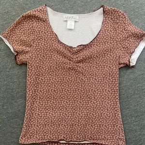 Brown flower shirt